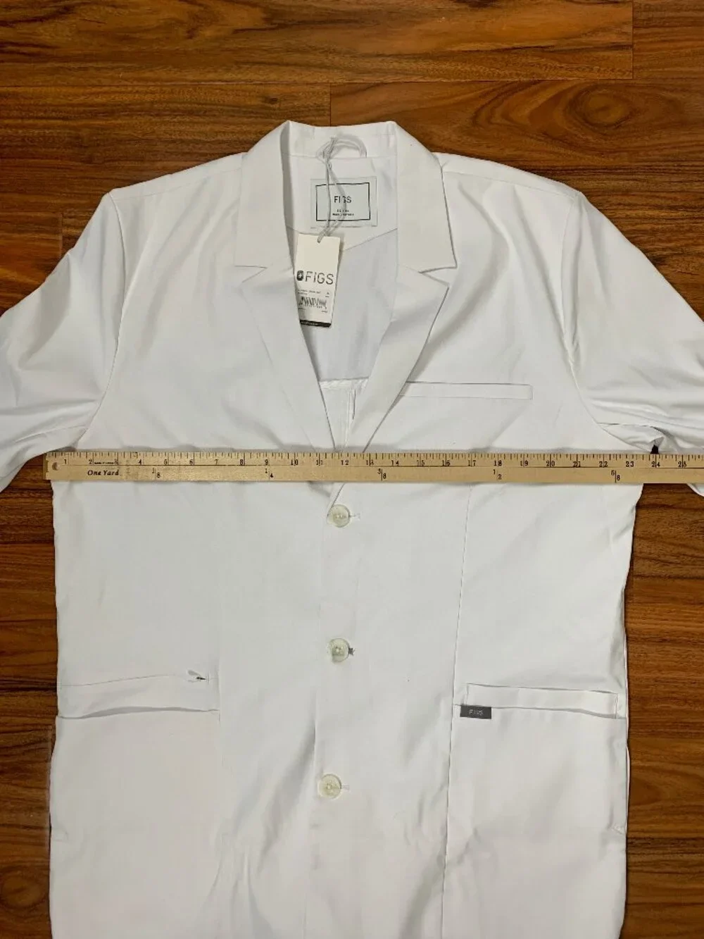Figs Men's Harlem Long Lab Coat White XL NWT